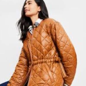 LOFT Quilted Tan Puffer Jacket